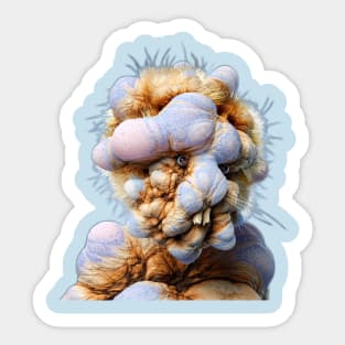 FUNNY FANTASY CREATURE WEARING GLASSES 3D Sticker